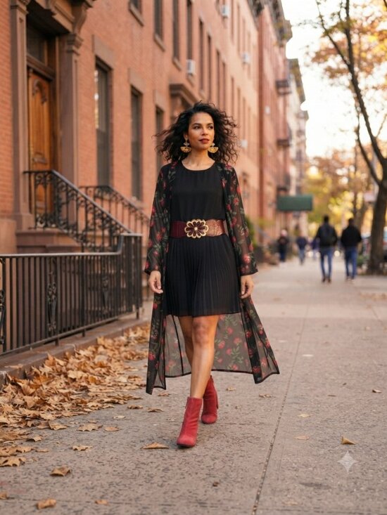 Sky Dresses & Skirts - ✨Authentic Vintage✨ Y2K Sky Black Pleated Chiffon Dress (Small)